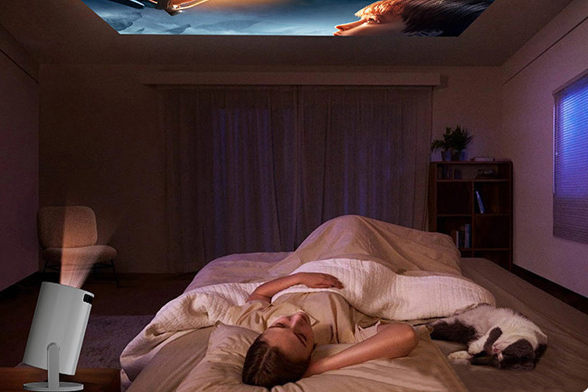 Home Projector with 240 Degree Rotating Lens and WiFi Screen Mirroring