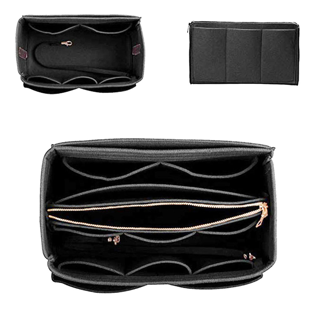 Thick Felt Tote Bag Organizer Insert with Multiple Pockets