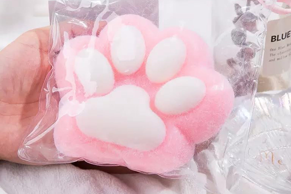 4Pcs Cat Paw Squishy Stress Relief Fidget Toys for Adults Kids