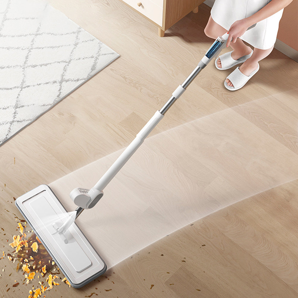 Self Wringing Microfiber Flat Floor Mop with Mite Removal Function and 5 Mop Pad