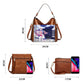 Leather Handbags Shoulder Bag and Purse Set for Women Gifts