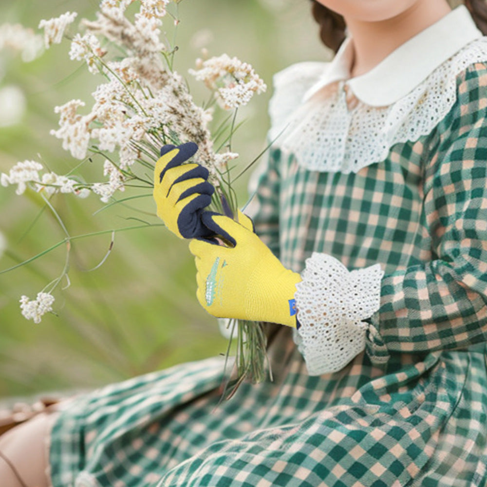 3 Pairs Gardening Gloves Rubber Coated Work Gloves for Boys Girls