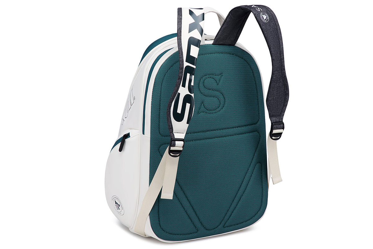 Sports Tennis Backpack PU Water-Resistant Badminton Racket Bag with Separate Shoe Compartment Rucksack for Gym Outdoor