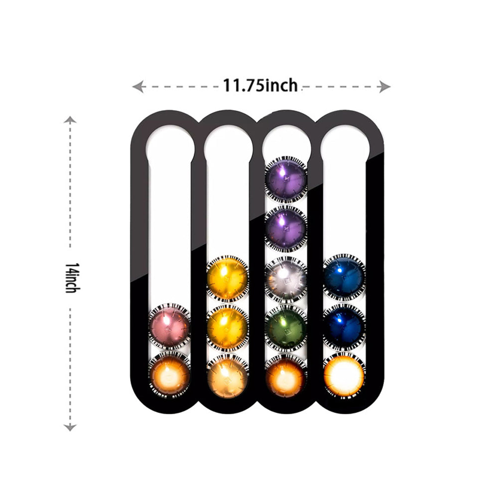 Magnetic Wall Mounted Coffee Pod Capsule Holder for Nespresso Vertuo Capsules