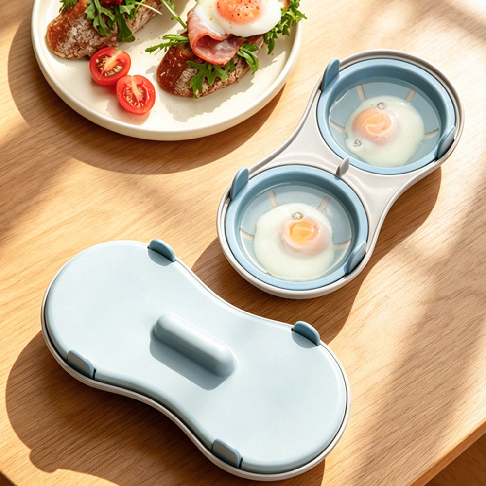 Double Layer Microwave Egg Cooker and Poached Egg Steamer