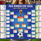 2026 Soccer World Cup Schedule Poster 2026 FIFA World Cup Fixtures Chart Wall Decor for Soccer Fans