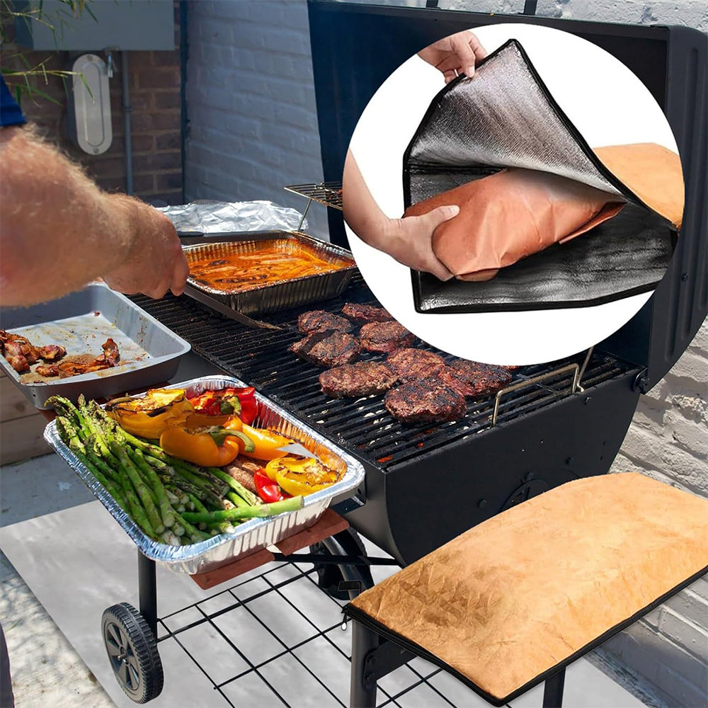 Portable Insulated BBQ Blanket Resting Meat Reusable Zippered Large Capacity