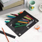 3Pcs 3 Ring Binder Pencil Pouches Double Zipper Stationery Bag