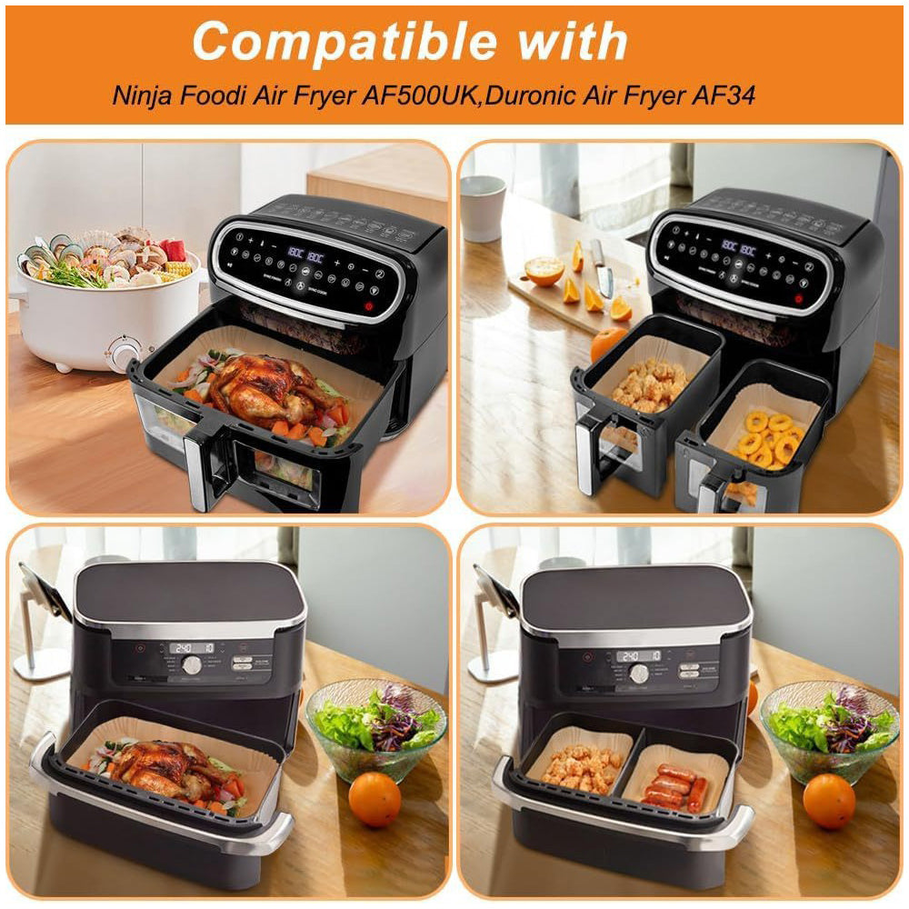 150Pcs Air Fryer Liners for Ninja Foodi Disposable Dual Liners Paper