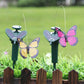 2Pcs Solar Flying Butterfly Garden Decoration