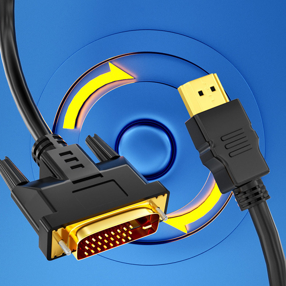 HDMI to DVI-D 24+1 Pin Digital Cable for HDTV, PS3, PS4, Xbox, TV
