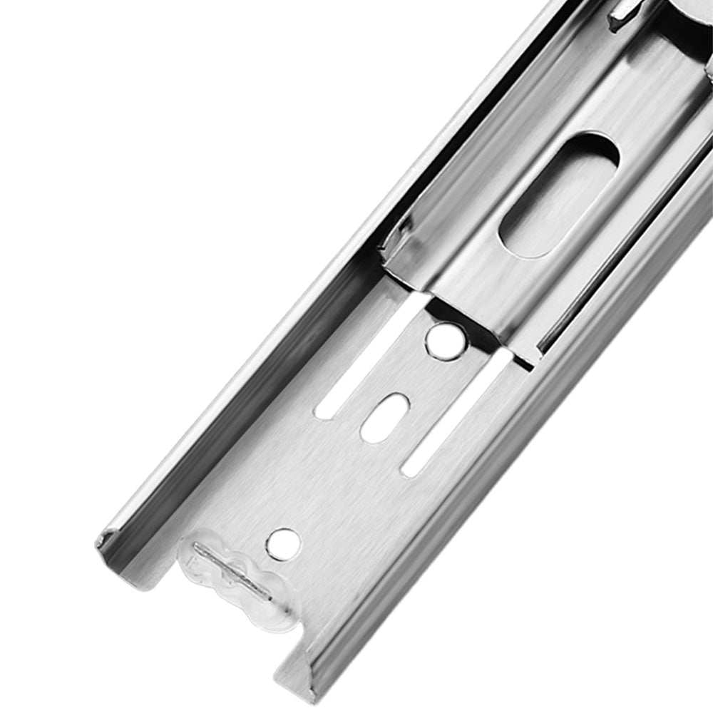 2 Pcs Stainless Steel 3-Section Full-Extension Ball-Bearing Drawer Slides