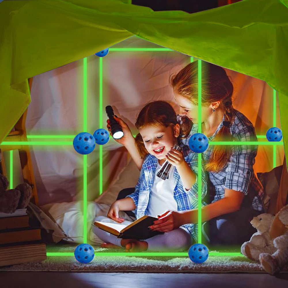 175Pcs Tent Fort Building Kit Glow In The Dark Tent STEM Construction Toy