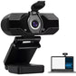 Full HD USB Webcam with Microphone for PC Desktop and Laptop -Black
