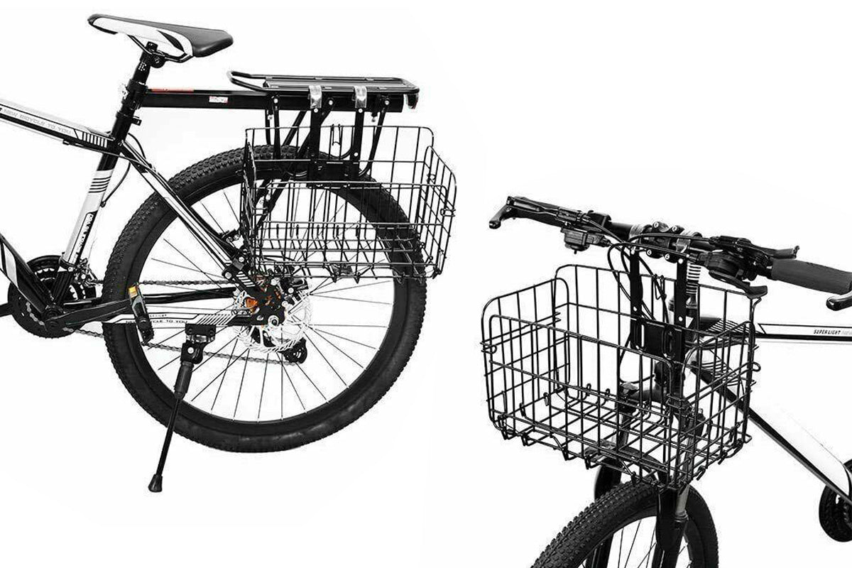 Foldable Bicycle Basket Front and Rear Hanging Storage Rack for Mountain Bike
