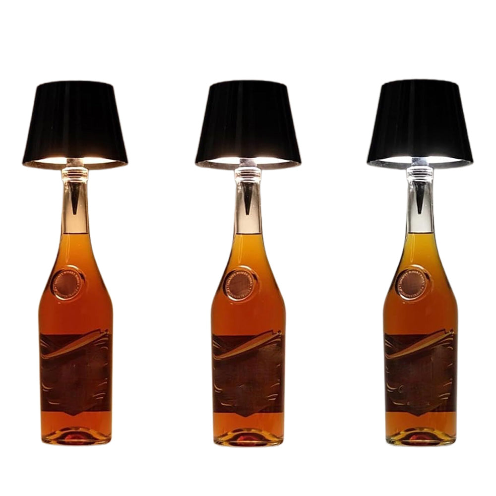 3 Colors Stepless Dimming Wine Bottle Lamp USB Charging LED Wine Bottle Lamp