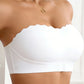 2Pcs Women's No Padding Bandeau Bra Strapless Front Closure Bra