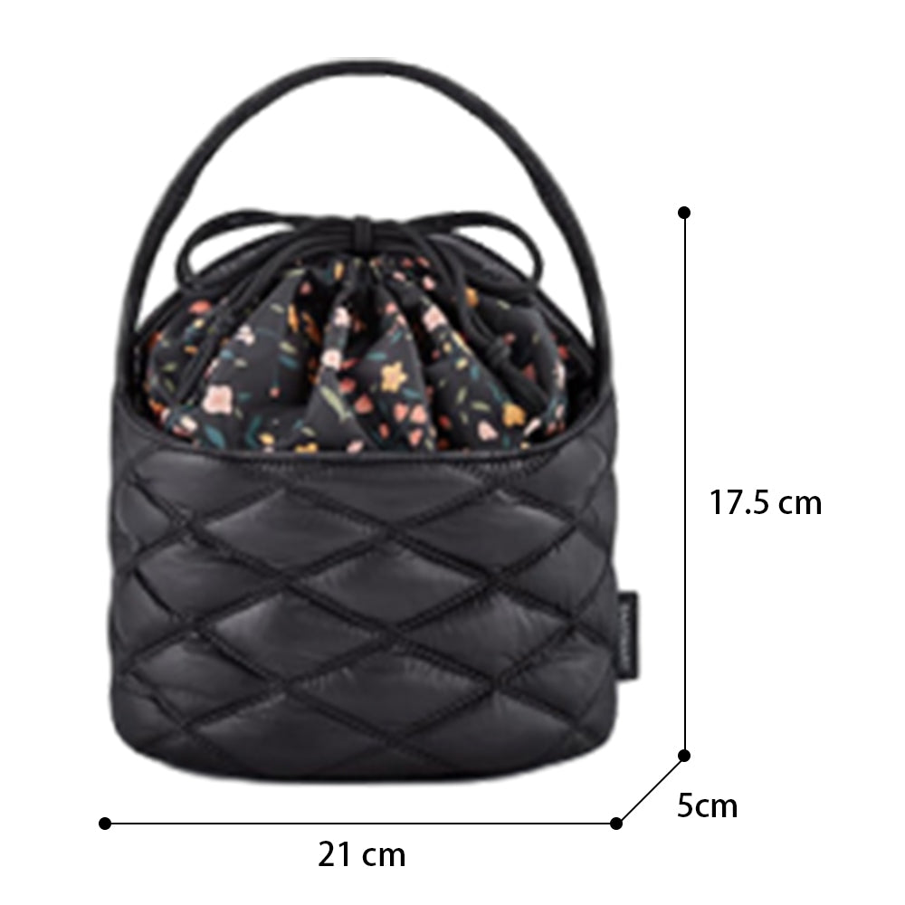 Travel Drawstring Cosmetic Storage Barrel Bag
