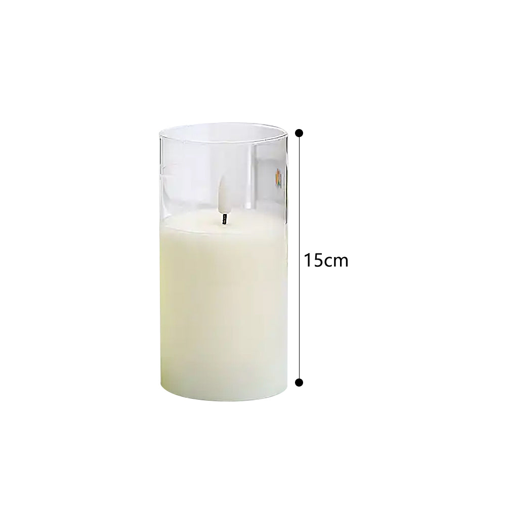 3Pcs Battery Operated LED Flameless Candles for Home Decor Party Wedding