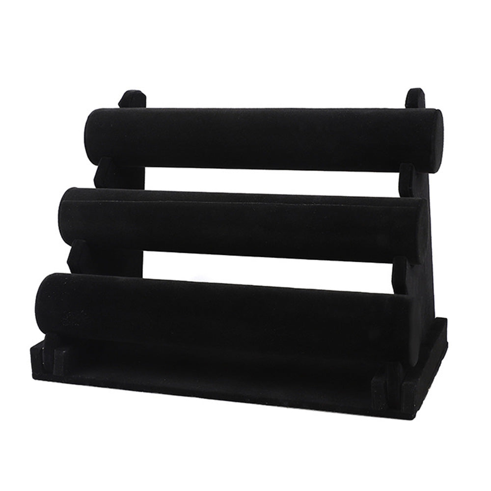 3 Tier Detachable Velvet Bracelet Display Stand for Jewelry Store Home Organizer