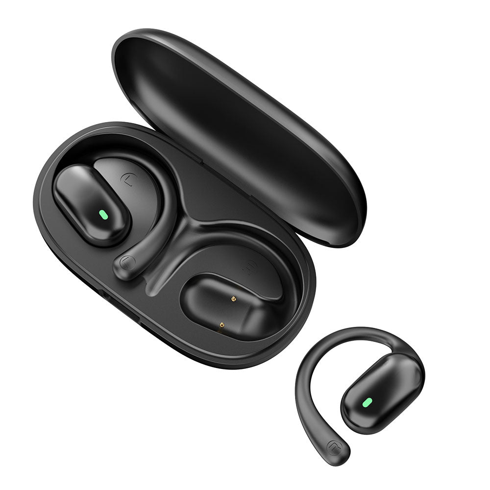 Open Ear Bluetooth Headphones with Noise Cancellation and LED Display Charging Case