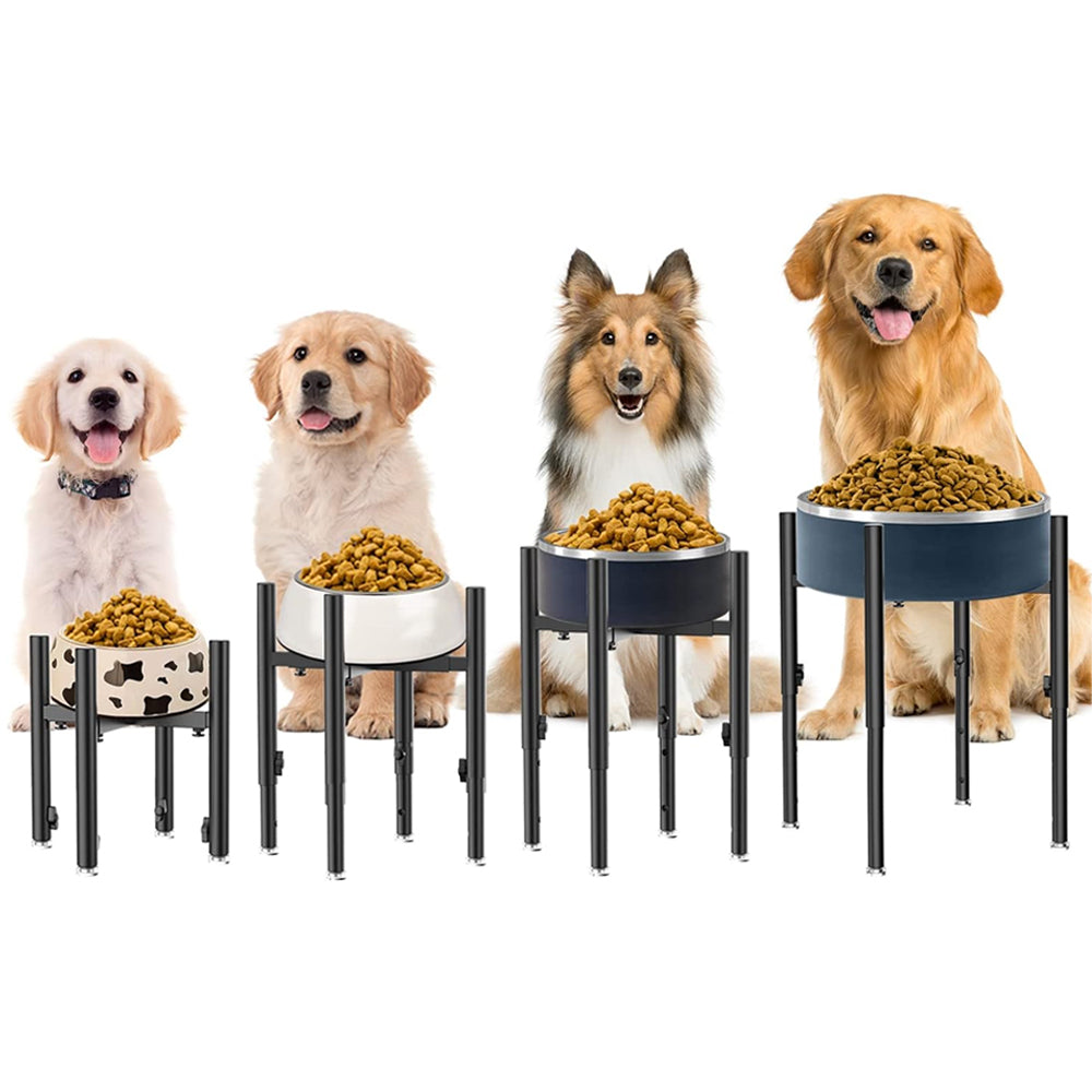 Elevated Dog Bowl Stand with 4 Height Adjustments