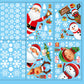 6Pcs Christmas Window Clings Window Stickers Decals with Santa Claus and Snowman