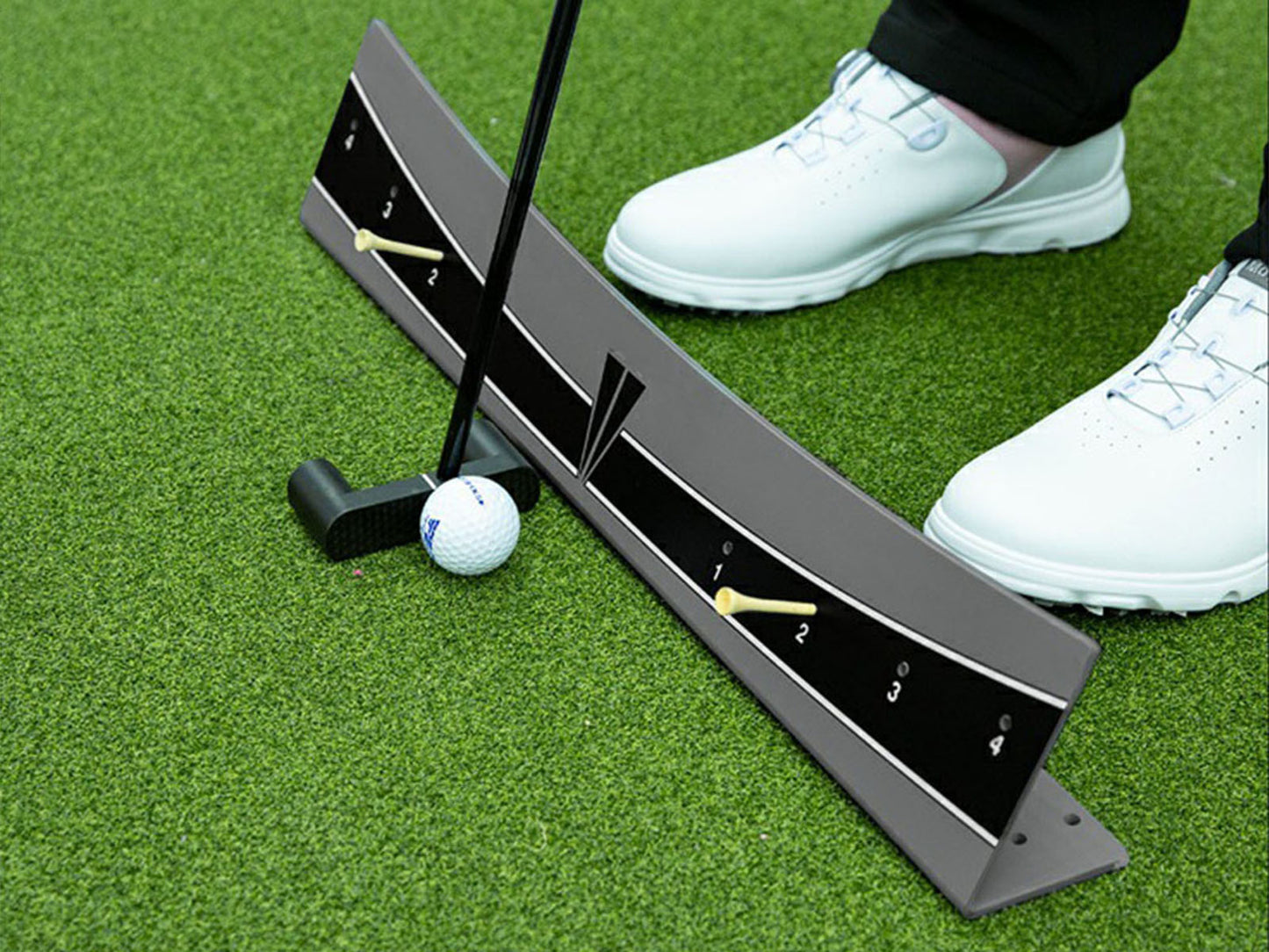 Adjustable Golf Putter Trainer Balance Exerciser Track Calibration Tool