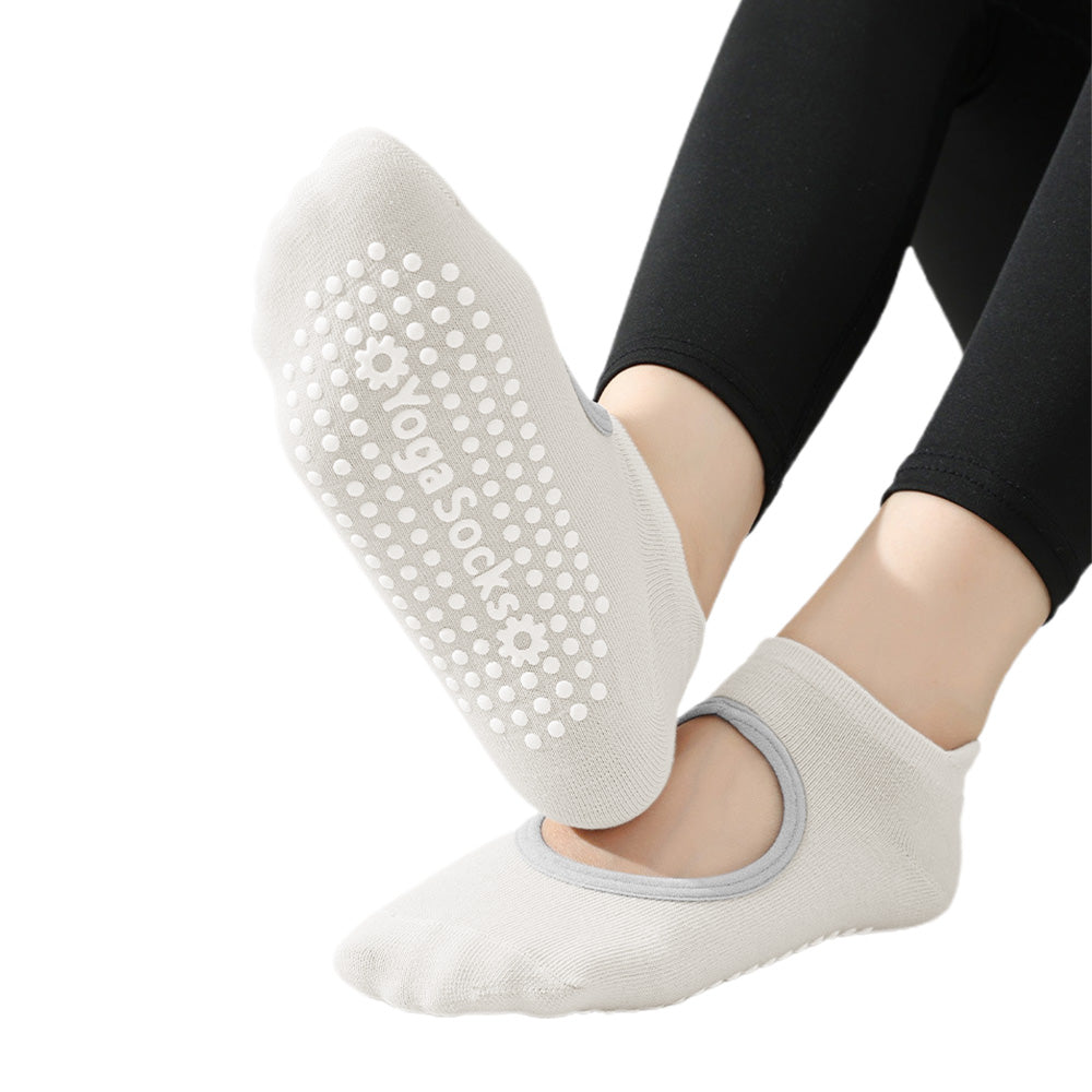 4 Pairs Non Slip Pilates Socks for Women with Yoga Socks with Arch Support