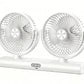 Dual Heads Rechargeable Hanging Fan 3 Speeds Fan with Night Light