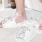 Shower Foot Scrubber Mat Rabbit-Shaped Silicone Foot Scrubber Pad