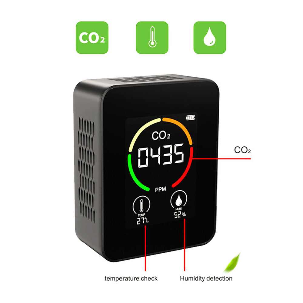 Infrared Carbon Dioxide Detector Temperature Humidity Air Quality Monitor
