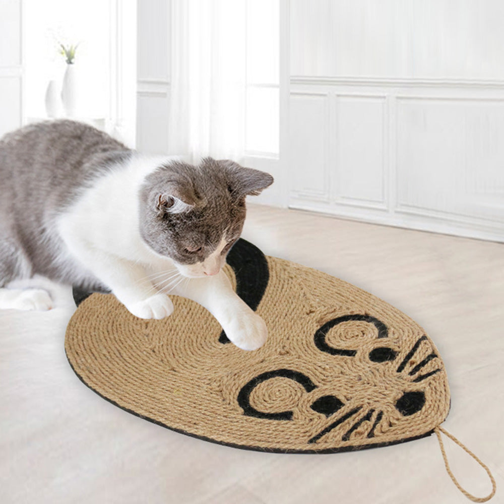 Wall Cat Scratcher Mat Sisal Cat Scratching Pad for Indoor Cats Kitten