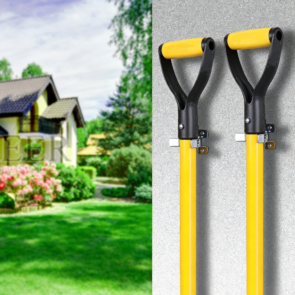 10 Pack Wall Mount Spring Grip Broom Tool Holder Storage Rack with Screws