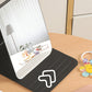 2-Pack Medium Foldable PU Leather Makeup Mirror Portable Travel Vanity Mirror