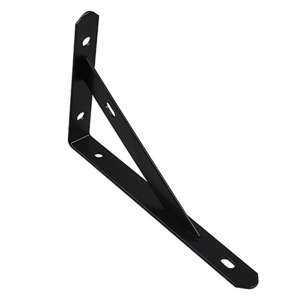 2Pcs Mild Steel Shelf Bracket Reinforced Heavy Duty Floating Shelves-Black