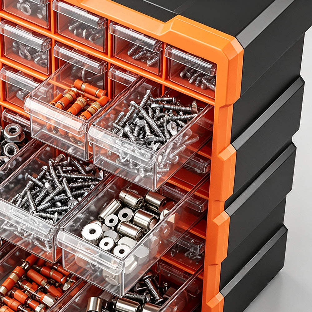 60 Drawer Small Parts Organizer Durable Storage Drawer Cabinet for Tools