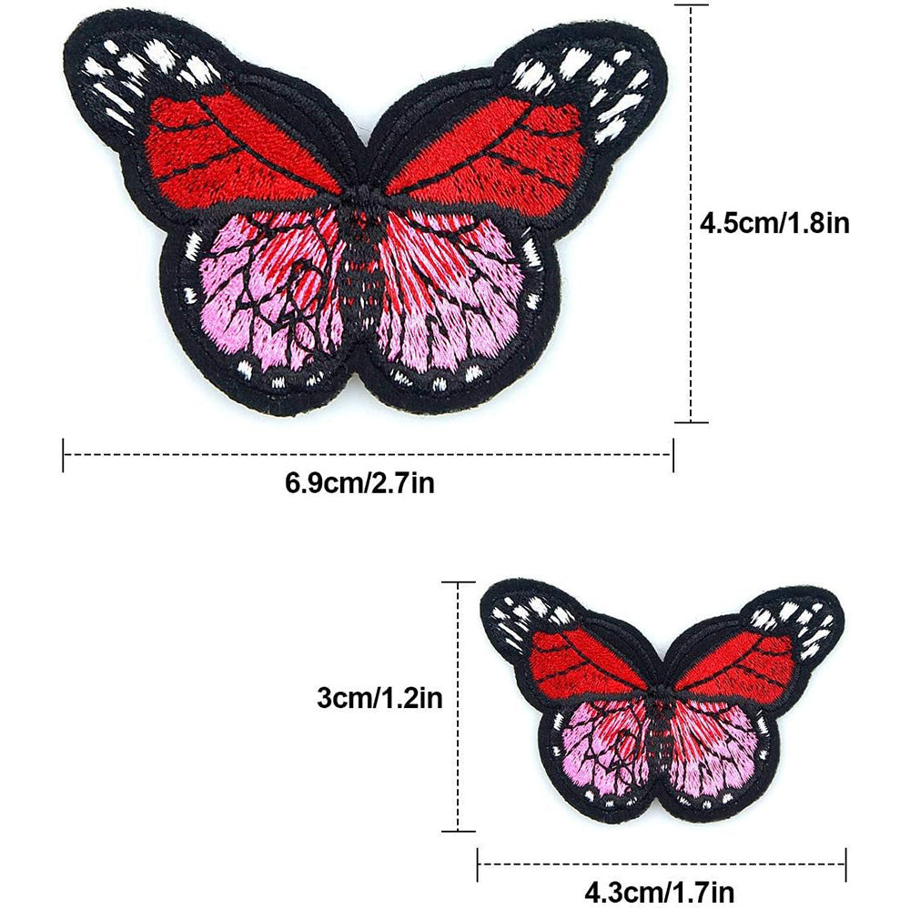 Butterfly Embroidery Patches Iron on Sew on Colorful Butterfly Patches for Clothes Bags Hats