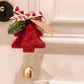 2Pcs 14x23CM Polyester Christmas Tree Toy With A Bell Christmas Bell Ornaments for Christmas Tree