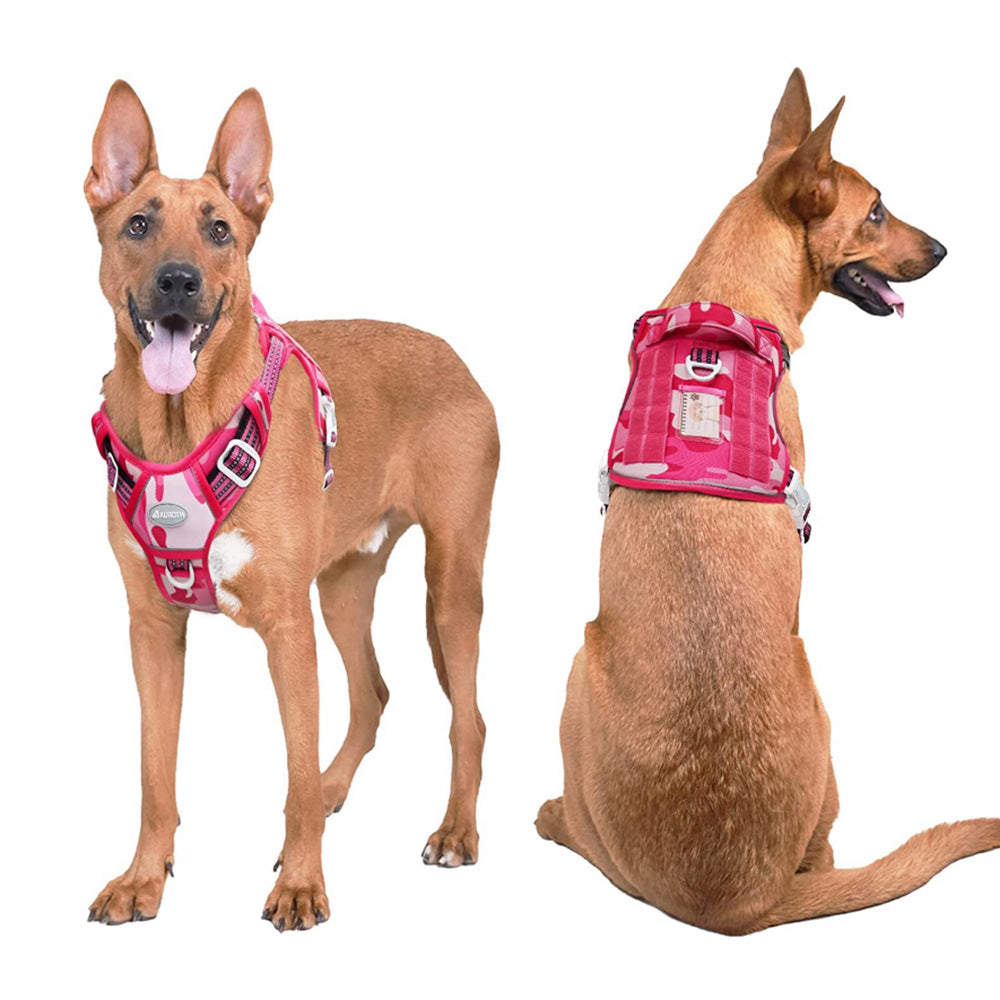 Tactical Dog Harness with Handle Reflective No Pull Military Working Vest