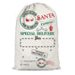 2Pcs Christmas Gift Canvas Bags Santa Sacks Drawstring Christmas Bags