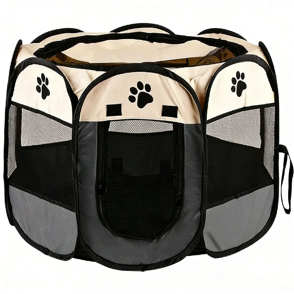 Foldable Portable Dog Cat Puppy Kennel Detachable Cage Tent with Mesh