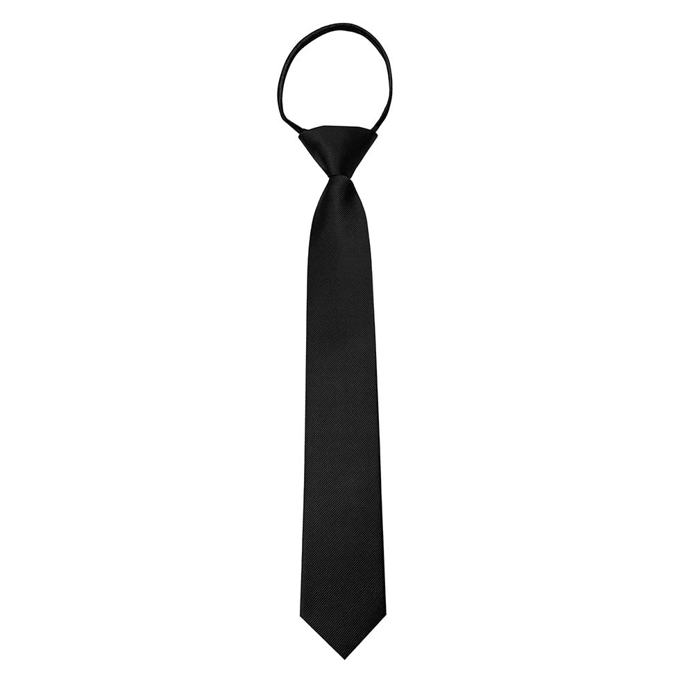 Men Pre-Tied Zip Necktie 8 cm for Wedding Business Formal Wear
