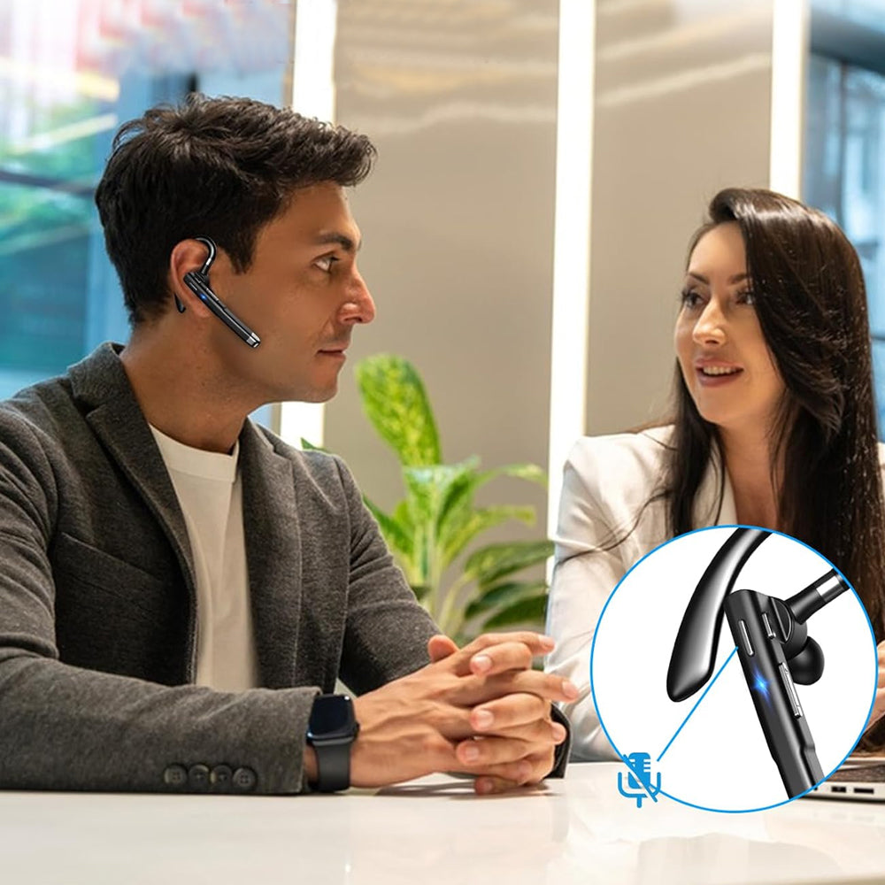 Wireless Single Ear Bluetooth Headset with Charging Case