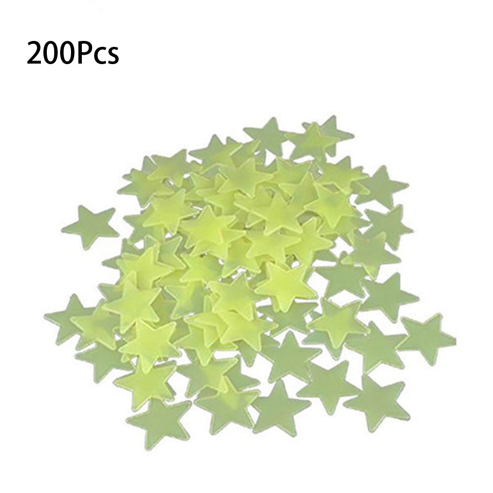 200Pcs 3CM PVC Luminous Stars Wall Stickers