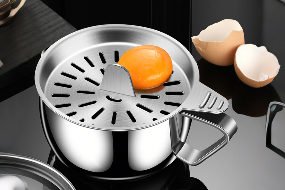 304 Stainless Steel Egg Separator with Glass Lid