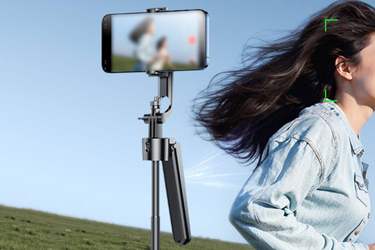 1.8M Auto Face Tracking Selfie Stick Tripod for Phone Fill Light Remote