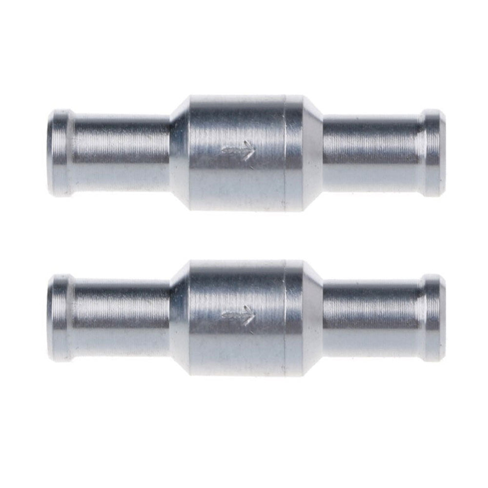2 PCS One Way Non Return Check Valve Aluminum Alloy One Way Check Valve for Fuel Oil Water