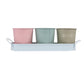3Pcs Metal Herb Plant Pot with Tray and 10Pcs Mini Chalkboard Wooden Plant Tags Stakes