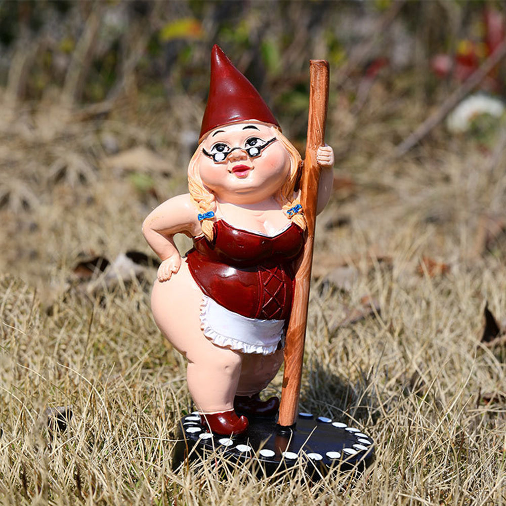 Funny Garden Pole Dancing Gnome Resin Statue for Indoor Outdoor Decor Gift
